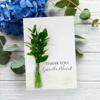 Greenery on White Wedding Thank You