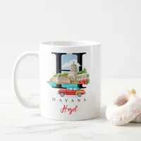 Havana Cuba Monogram Letter H Personalized Gift Coffee Mug