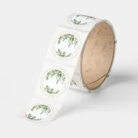 Elegant Eucalyptus Greenery Return Address Classic Round Sticker