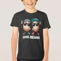 Funny Cool Beans Wearing Caps and Sneakers Tri-Blend Shirt