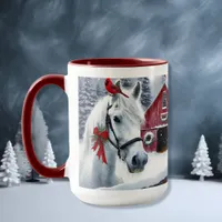 Beautiful Holiday Horse with Cardinal  Mug