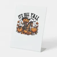 It’s Fall Y’all Retro Halloween Pedestal Sign