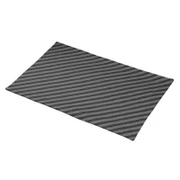 Thin Black and Gray Diagonal Stripes Placemat