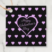 Fun and Flirty Pink Hearts Valentine's Favor Tags