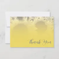 Rustic Sunflower Thank You Flat Card