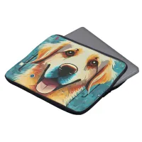 Happy Golden Retriever Laptop Sleeve