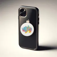 Neon Rainbow Futuristic 3D Liquid Popgrip PopSocket