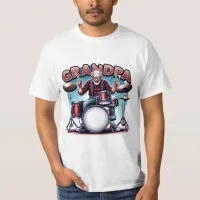 Rockin' Grandpa Playing Drums T-Shirt