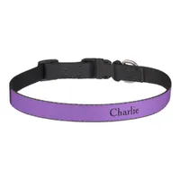 Custom Personalized Name Photo Art Purple Medium Pet Collar