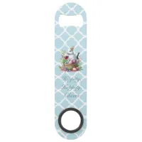 Wine and Bunnies Stainless Steel Bottle Opener