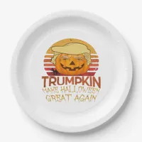 Trumpkin Halloween Funny Classic Paper Plates