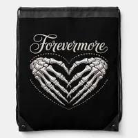 More Skeleton Hands Heart Gothic Halloween Drawstring Bag