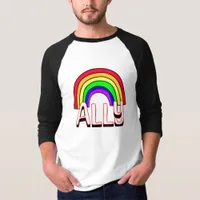 LGBTQIA+ Ally | Cute Rainbow and Heart Pride  T-Shirt