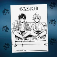 Color Me Page for Kids | Anime Gamer Teenagers