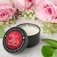 Elegant 26th Rose Wedding Anniversary Celebration Mini Candle Favors