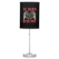 Halloween Engagement Til Death Do Us Part Skeleton Table Lamp
