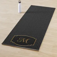 Elegant, Sophisticated Striped Monogram Yoga Mat