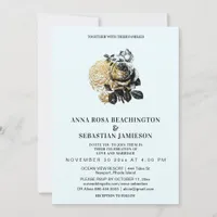 * Roses PHOTO Floral AR8 Wedding RSVP Invitation