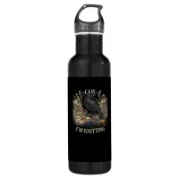 F-Caw-F I'm Knitting Creative Casual Stainless Steel Water Bottle