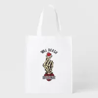 Skeleton Heart Till Death Do Us Part Grocery Bag