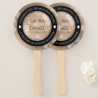 Elegant 28th Linen Wedding Anniversary Celebration Hand Fan