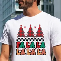 Fa la la la Retro Groovy Christmas Holidays Tri-Blend Shirt