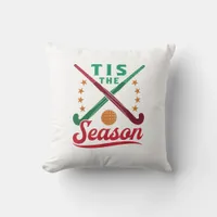 Field Hockey Christmas Tis The Season Player Holid Throw Pillow