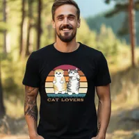 Orange Gray Brown Cat Lovers T Shirt