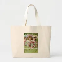 Vintage Decoration Day Girls Large Tote Bag