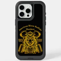 Gold Bison Warrior Design in Samurai Armor  iPhone 15 Pro Max Case