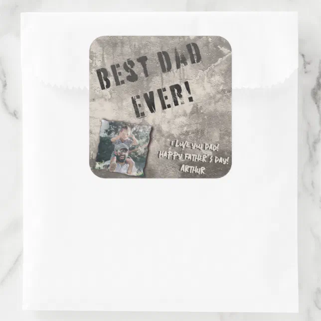 Happy Father’s Day : urban masterpiece Square Sticker