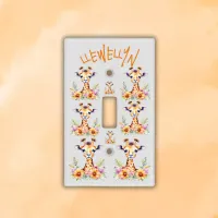 Monogrammed Baby Giraffe | Light Switch Cover