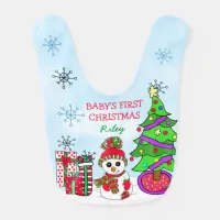 Baby's First Christmas Personalized Baby Baby Bib