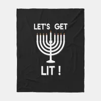 Happy Hanukkah Tis The Season Get Fleece Blanket