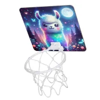 Cute Colorful Llama Holographic | Mini Basketball Hoop