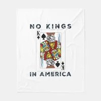 No Kings In America We The People Political Creati Fleece Blanket