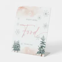 Food table sign, baby shower winter sign