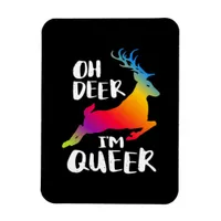 Oh Deer Queer Pride Minimal Artistic Style  Magnet