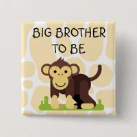 Big Brother Baby Shower Button with Monkey
