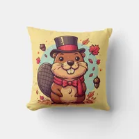 Cozy Critter: Adorable Beaver Pillow for Ultimate 