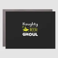 Naughty Little Ghoul Funny Halloween Design Car Magnet