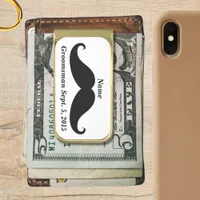 Groomsman Mustache Money Clip