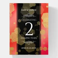 Elegant 2nd Garnet Wedding Anniversary Celebration Paperweight