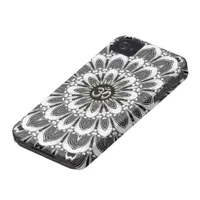 Black+White Floral Silver Om iPhone 4 Case-Mate Case-Mate iPhone 4 Case