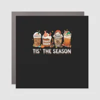 Tis The Season Football Pumpkin Spice Halloween Fa Car Magnet
