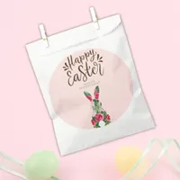 Customizable Floral Easter Bunny Favor Bags