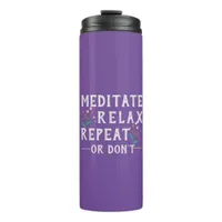 Funny Meditation Mantra | Purple Yoga Thermal Tumbler