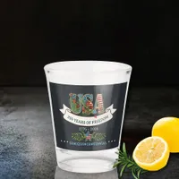 US 250 Years of Freedom Custom Background Color Shot Glass