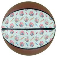 Back to School Elephant Pattern Basketball