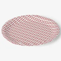 Paper Plate - Woven Red Fibers